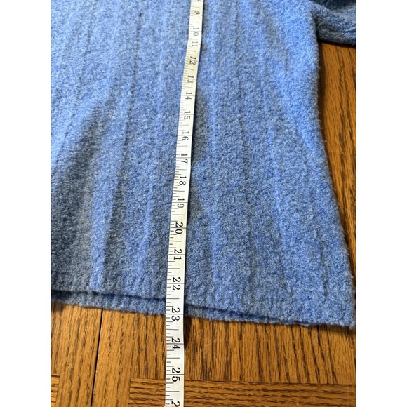 Vtg Talbots Merino Wool Soft Knit Blue Turtle Neck Turtleneck Sweater Sz Medium - Picture 9 of 9